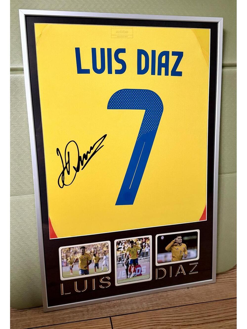 Luis Diaz Colombia Framed Jersey with printed signature